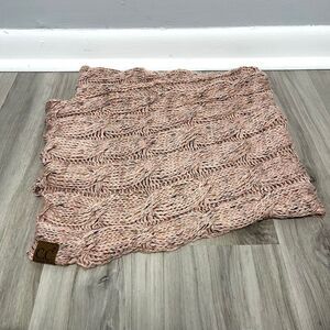 C.C Pink Marled Knit Infinity Scarf